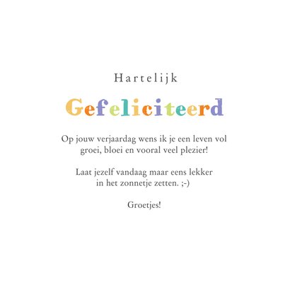 Verjaardagskaart grappig humor planten confetti 3