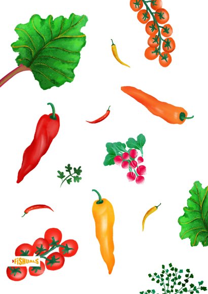 Verjaardagskaart 'Groenten-boeket' 2