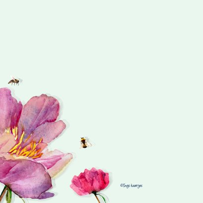 Verjaardagskaart Grote kleurrijke bloemen 2