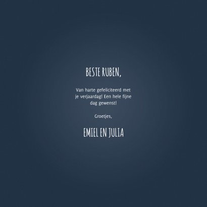 Verjaardagskaart Happy B-day hip typografisch 3