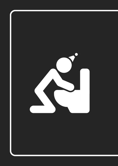 Verjaardagskaart happy barfday pictogram stijl 2