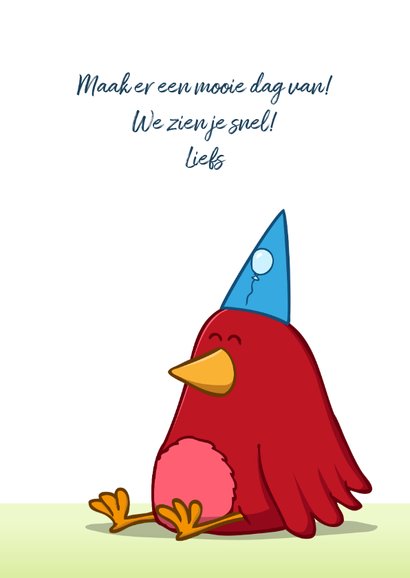 Verjaardagskaart 'Happy Birdday' roltoeter 3