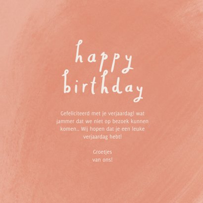 Verjaardagskaart happy birthday ballon met confetti 3