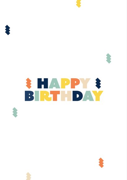 Verjaardagskaart Happy Birthday foto collega modern grafisch 2