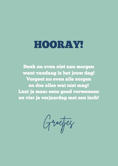 Verjaardagskaart Happy Birthday foto collega modern grafisch 3
