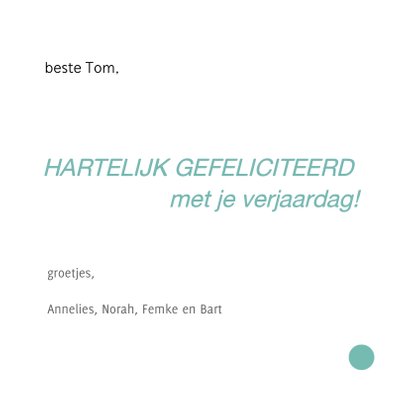 Verjaardagskaart happy birthday in zwart wit 3