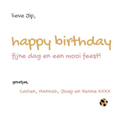 Verjaardagskaart happy birthday met patroon 3