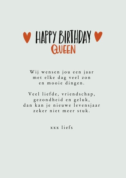 Verjaardagskaart happy birthday Queen 3