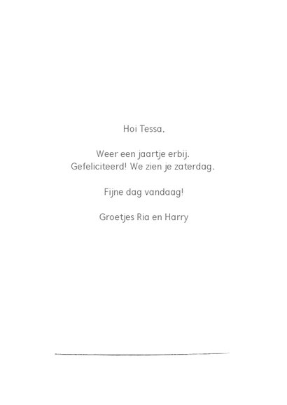 Verjaardagskaart happy birthday tekst met creatieve taart 3