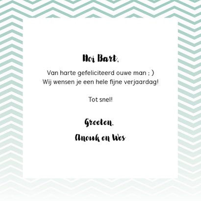 Verjaardagskaart, Hé ouwe 3