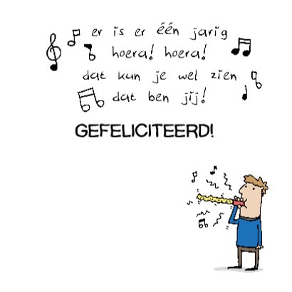 Verjaardagskaart hetzelfde lied 3