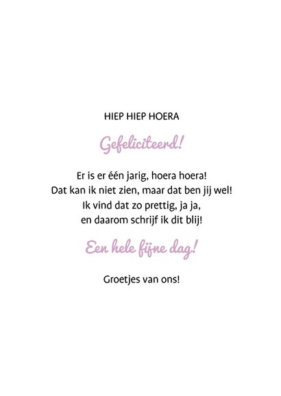 Verjaardagskaart hiep hiep hoera hip met confetti 3