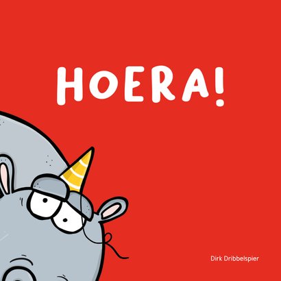 Verjaardagskaart hippo birthday nijlpaard hippo 2