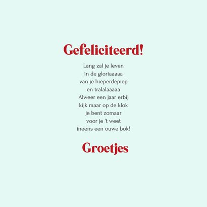 Verjaardagskaart hoera ouwe bok 3
