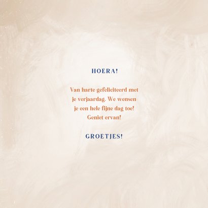 Verjaardagskaart hoera typografisch retro 3
