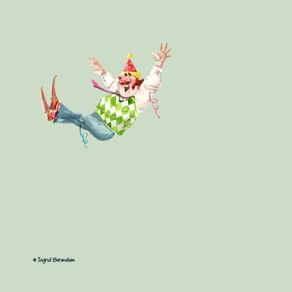 Verjaardagskaart hoog in de lucht 2