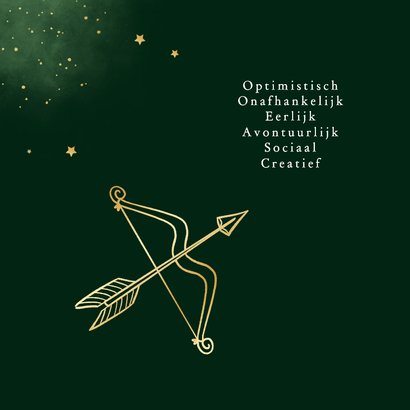 Verjaardagskaart horoscoop boogschutter sterrenbeeld sterren 2