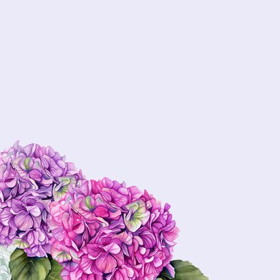 Verjaardagskaart hortensia bloemen voor je moeder 2