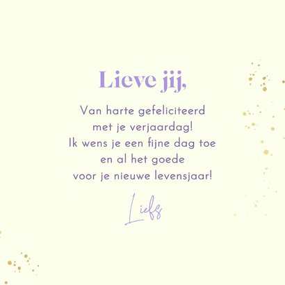 Verjaardagskaart hortensia's naam en leeftijd 3