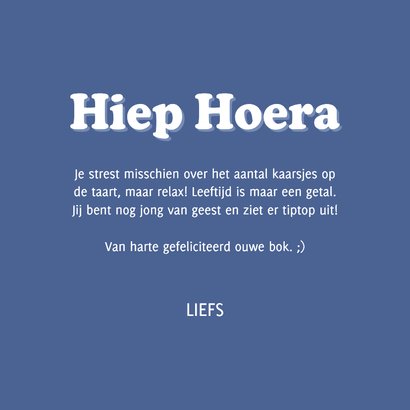 Verjaardagskaart humor 50 is maar een getal blauw 3