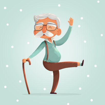Verjaardagskaart humor oude man 60 jaar proficiat 2