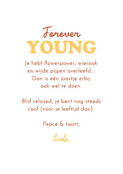 Verjaardagskaart humor vrouw hippie birthday oud wijn 3