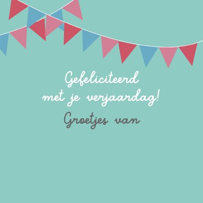 Verjaardagskaart - IJsbeer met roze feestmuts 3