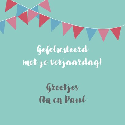 Verjaardagskaart - ijsbeer met roze feestmuts 3