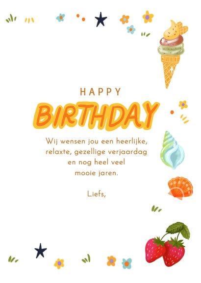 Verjaardagskaart juni felicitatie zomer man jongen 3