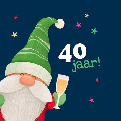 Verjaardagskaart kabouters kerst goedgemutst gnomes feestdag 2