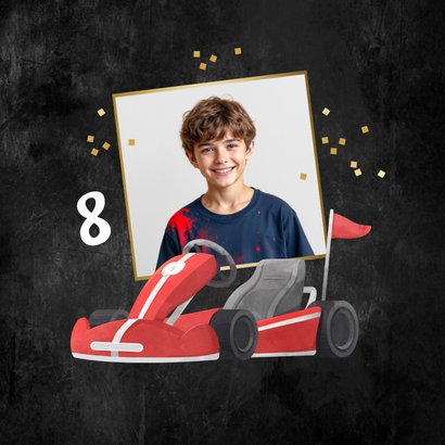 Verjaardagskaart karten race formule 1 stoer confetti snel 2