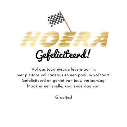 Verjaardagskaart karten race formule 1 stoer confetti snel 3