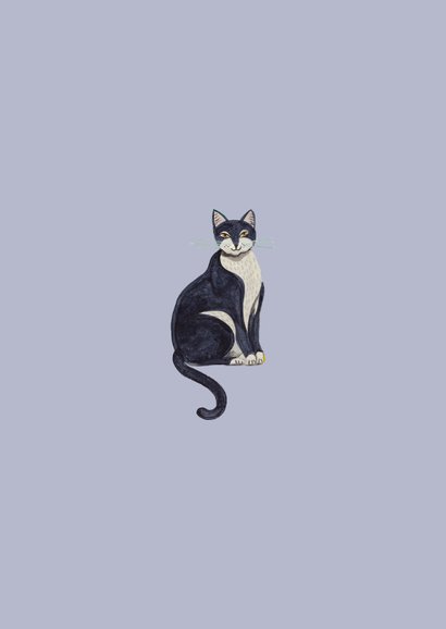 Verjaardagskaart kat in het raam in Parijs 2