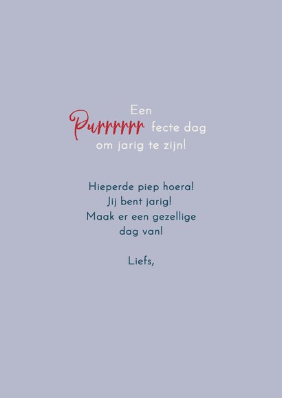Verjaardagskaart kat in het raam in Parijs 3