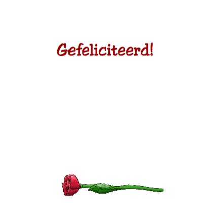 Verjaardagskaart kat met bloemen en kaartje: Van Harte... 3