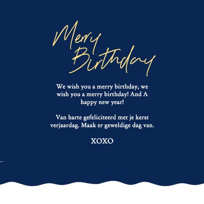 Verjaardagskaart kerst met teckel merry birthday 3