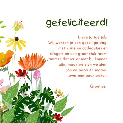Verjaardagskaart kikker in het bos 3