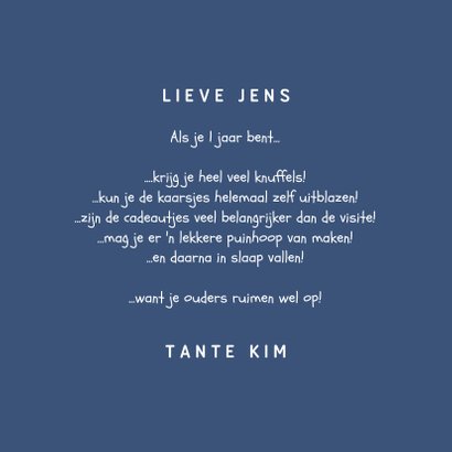 Verjaardagskaart kind 1 jaar jongen confetti hieperdepiep 3