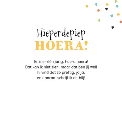 Verjaardagskaart kind dino ballonnen confetti kleurtjes 3