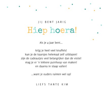 Verjaardagskaart kind peuter kleuter eendje ballon confetti 3