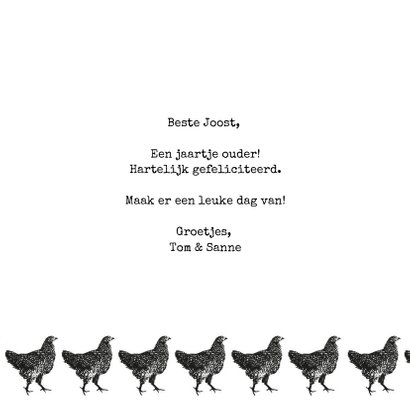 Verjaardagskaart KIP You're getting old Just chickin' 3