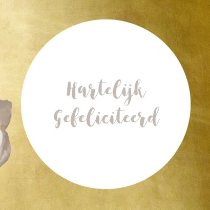 Verjaardagskaart klassiek boeket beige leeftijd aanpasbaar 3