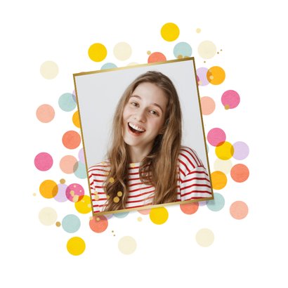 Verjaardagskaart kleurrijk confetti jarige dochter 2