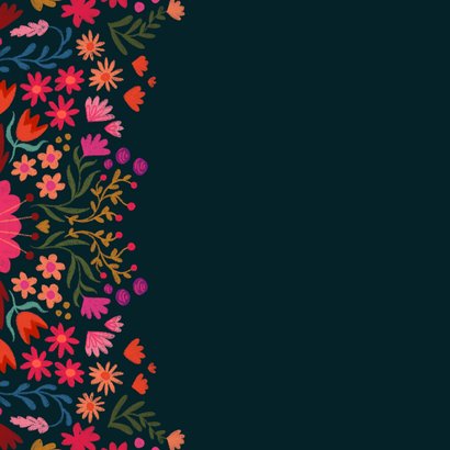 Verjaardagskaart kleurrijke omlijsting van bloemen 2