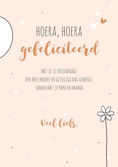 Verjaardagskaart - Konijn met ballon 3