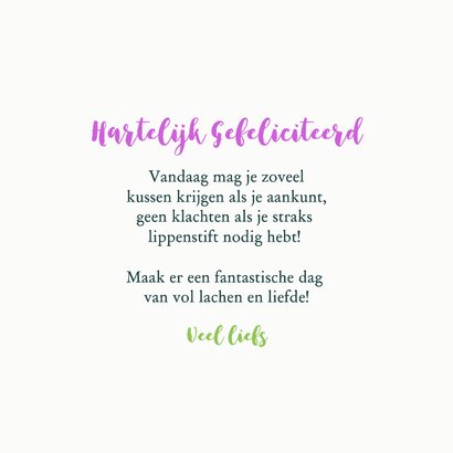 Verjaardagskaart kusjes voor de lieve jarige 3