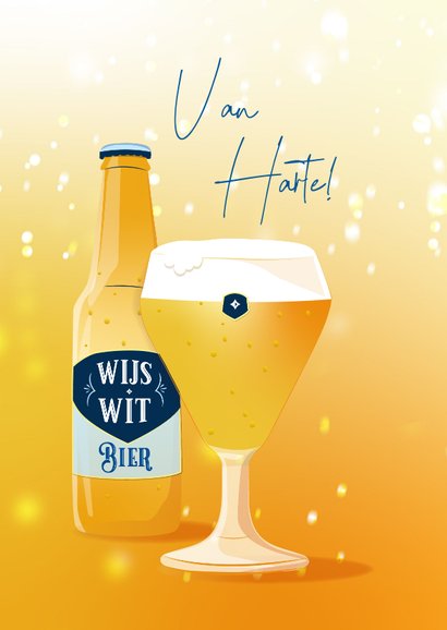 Verjaardagskaart leeftijd humor wijs witbier bruisend zomer 2