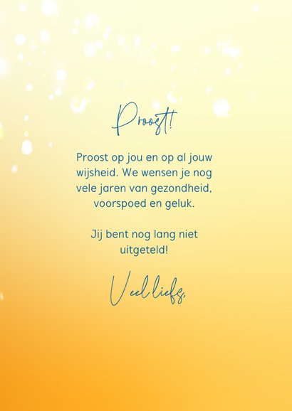 Verjaardagskaart leeftijd humor wijs witbier bruisend zomer 3