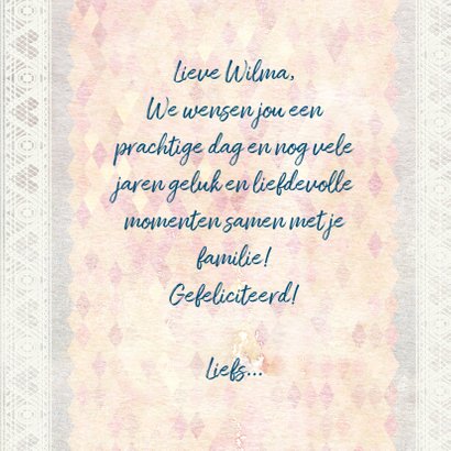 Verjaardagskaart, lente bloesem 3