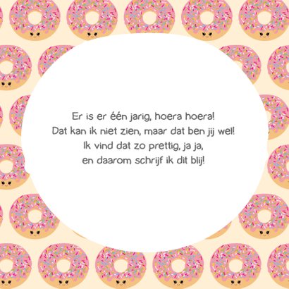 Verjaardagskaart let's go donuts 3